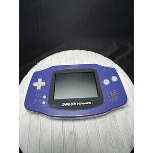 Nintendo Game Boy Advance AGB-001 Indigo Battery Powered Console Tested Working